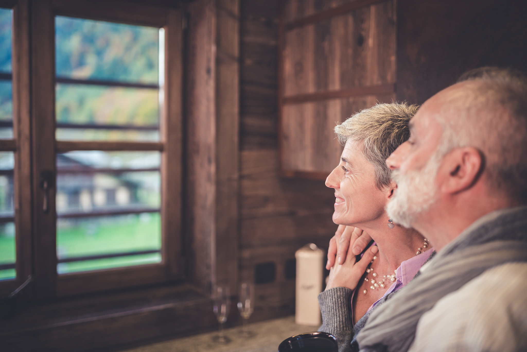 Couple in a cabin